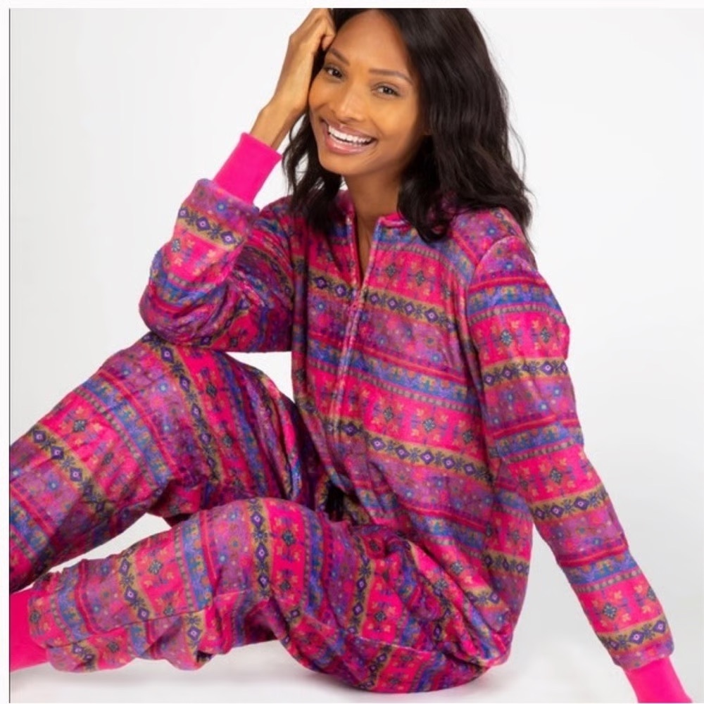 Natural Life Cozy Pink Trim Onesie